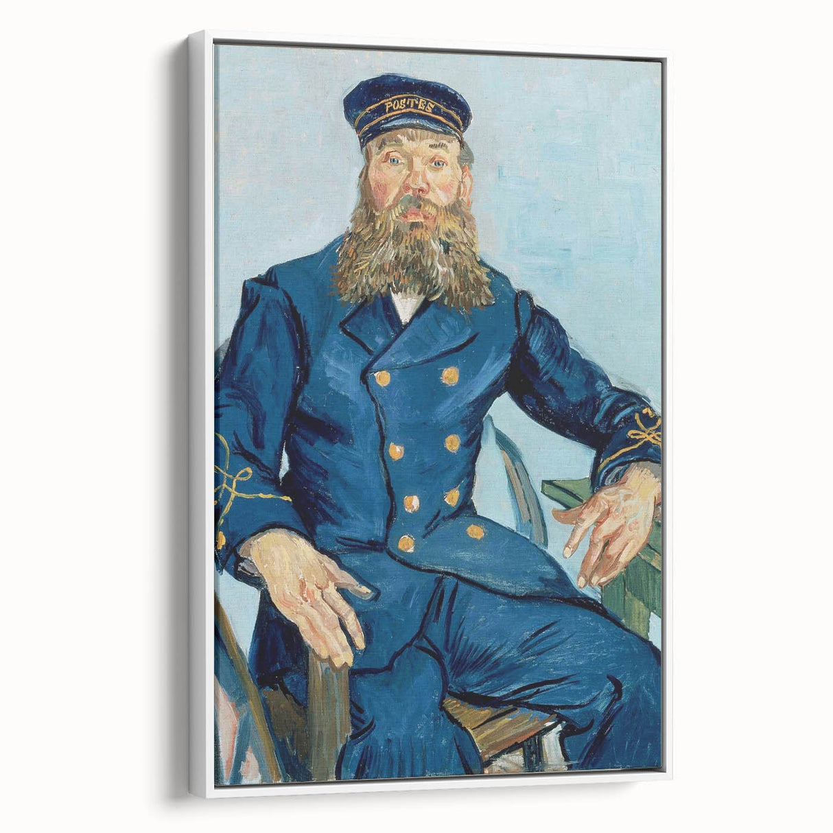 Impressionism Wall Art - Portrait of Postman Joseph Roulin by van Gogh
