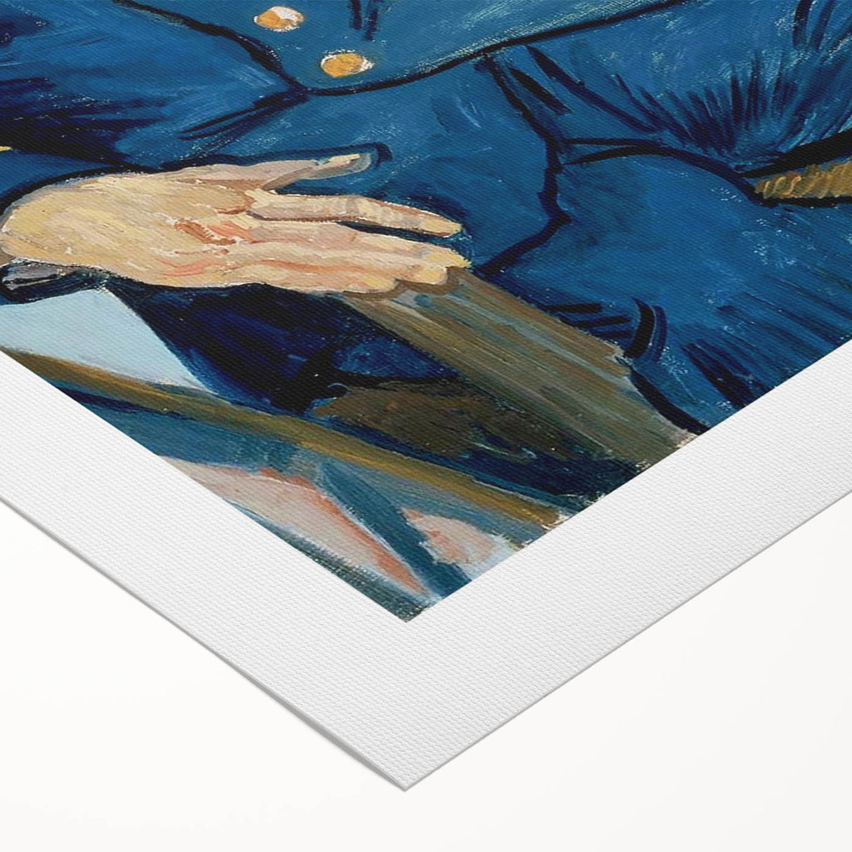 Impressionism Wall Art - Portrait of Postman Joseph Roulin by van Gogh