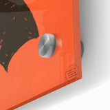 Modern Wall Art: Vintage Poster – Abstract Minimalism in Bold Orange