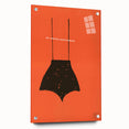 Modern Wall Art: Vintage Poster – Abstract Minimalism in Bold Orange
