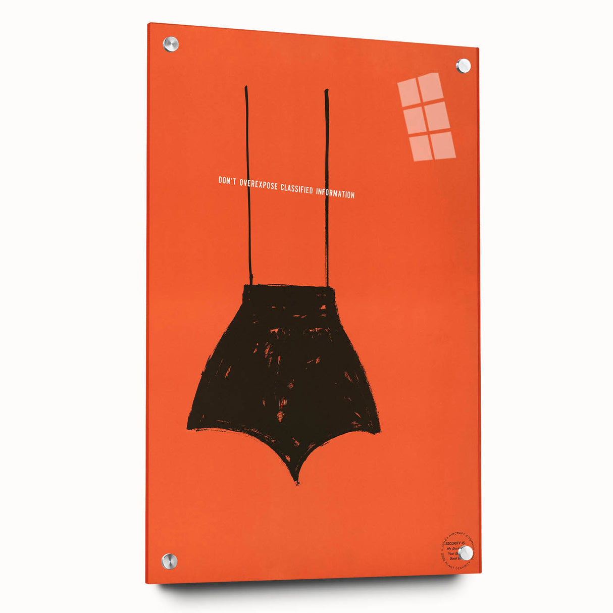 Modern Wall Art: Vintage Poster – Abstract Minimalism in Bold Orange