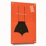 Modern Wall Art: Vintage Poster – Abstract Minimalism in Bold Orange