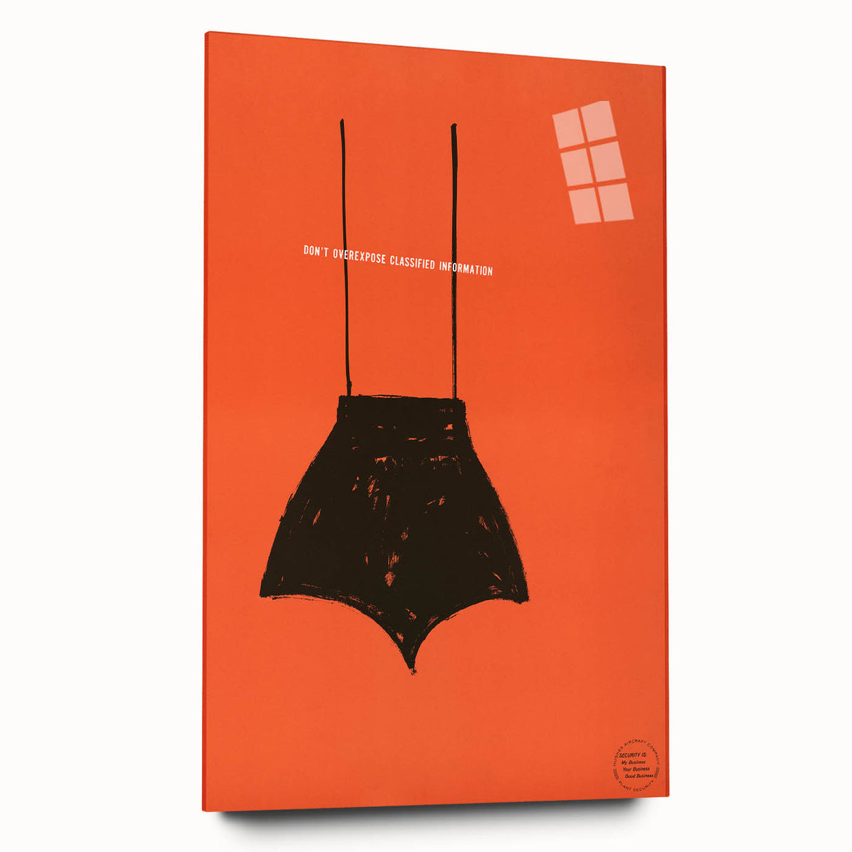 Modern Wall Art: Vintage Poster – Abstract Minimalism in Bold Orange