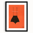 Modern Wall Art: Vintage Poster – Abstract Minimalism in Bold Orange