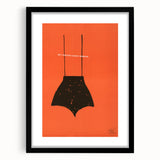 Modern Wall Art: Vintage Poster – Abstract Minimalism in Bold Orange