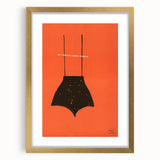 Modern Wall Art: Vintage Poster – Abstract Minimalism in Bold Orange