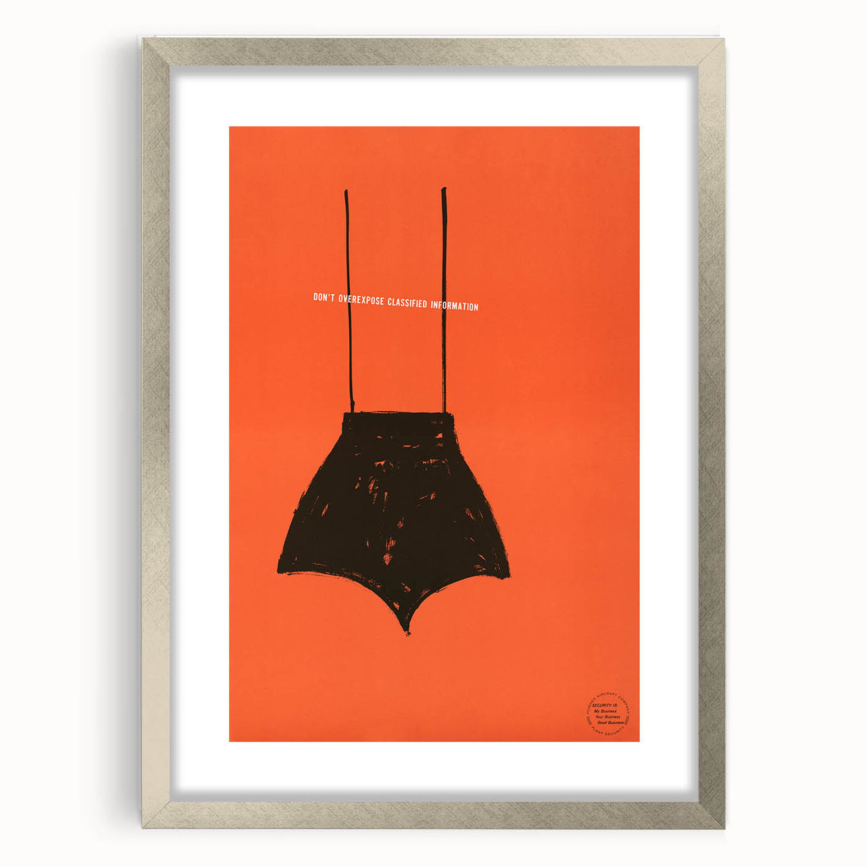 Modern Wall Art: Vintage Poster – Abstract Minimalism in Bold Orange