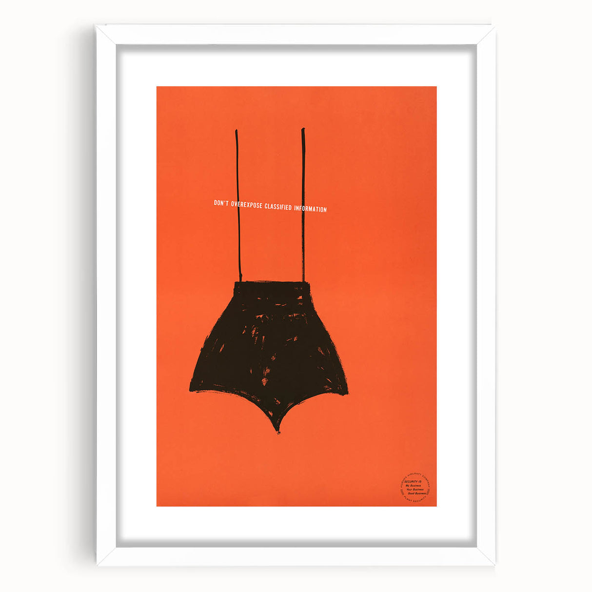 Modern Wall Art: Vintage Poster – Abstract Minimalism in Bold Orange