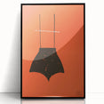 Modern Wall Art: Vintage Poster – Abstract Minimalism in Bold Orange