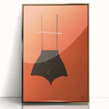 Modern Wall Art: Vintage Poster – Abstract Minimalism in Bold Orange