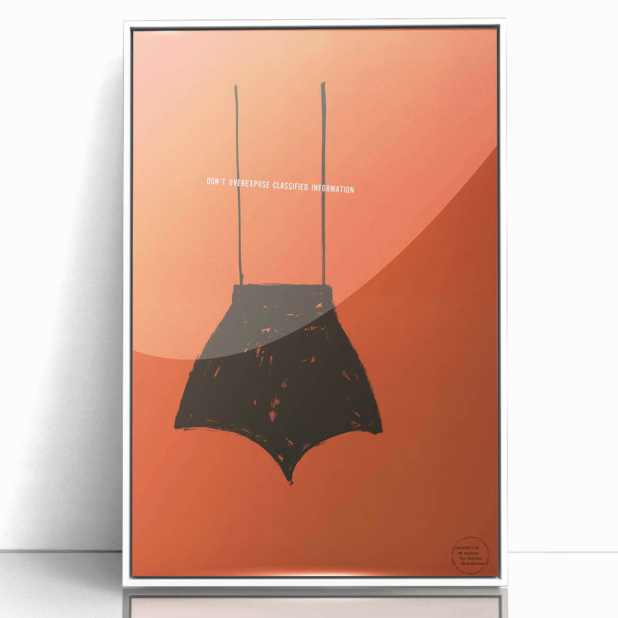 Modern Wall Art: Vintage Poster – Abstract Minimalism in Bold Orange