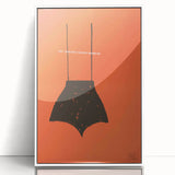 Modern Wall Art: Vintage Poster – Abstract Minimalism in Bold Orange