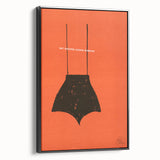 Modern Wall Art: Vintage Poster – Abstract Minimalism in Bold Orange