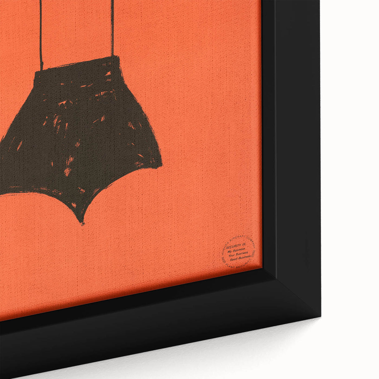 Modern Wall Art: Vintage Poster – Abstract Minimalism in Bold Orange
