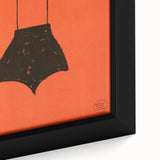 Modern Wall Art: Vintage Poster – Abstract Minimalism in Bold Orange