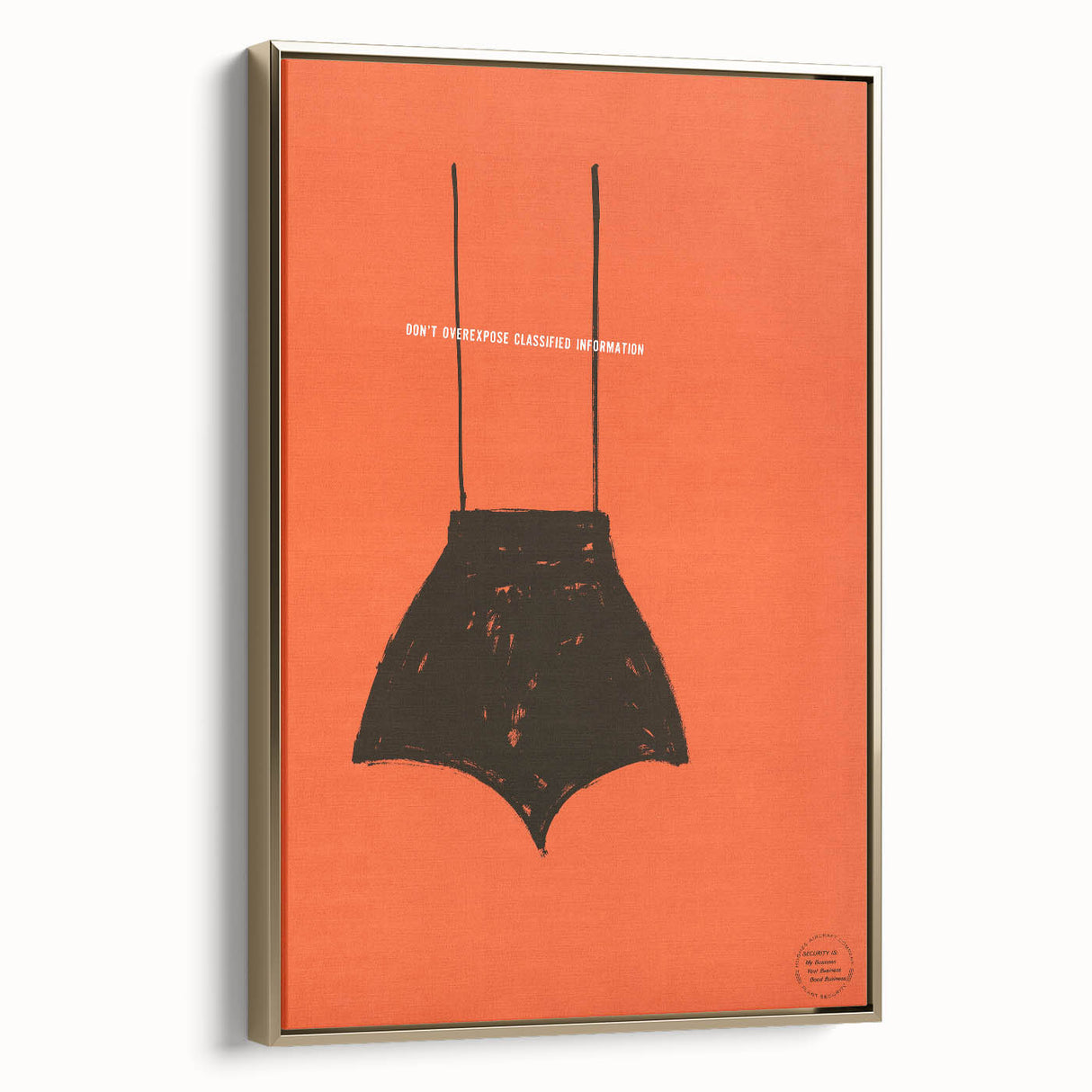 Modern Wall Art: Vintage Poster – Abstract Minimalism in Bold Orange