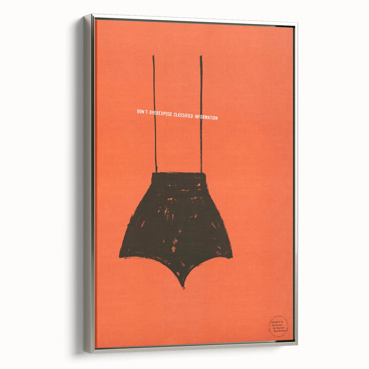 Modern Wall Art: Vintage Poster – Abstract Minimalism in Bold Orange