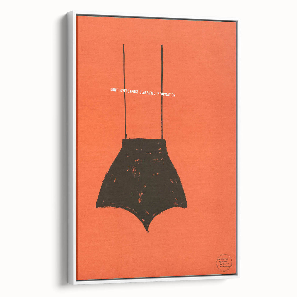Modern Wall Art: Vintage Poster – Abstract Minimalism in Bold Orange