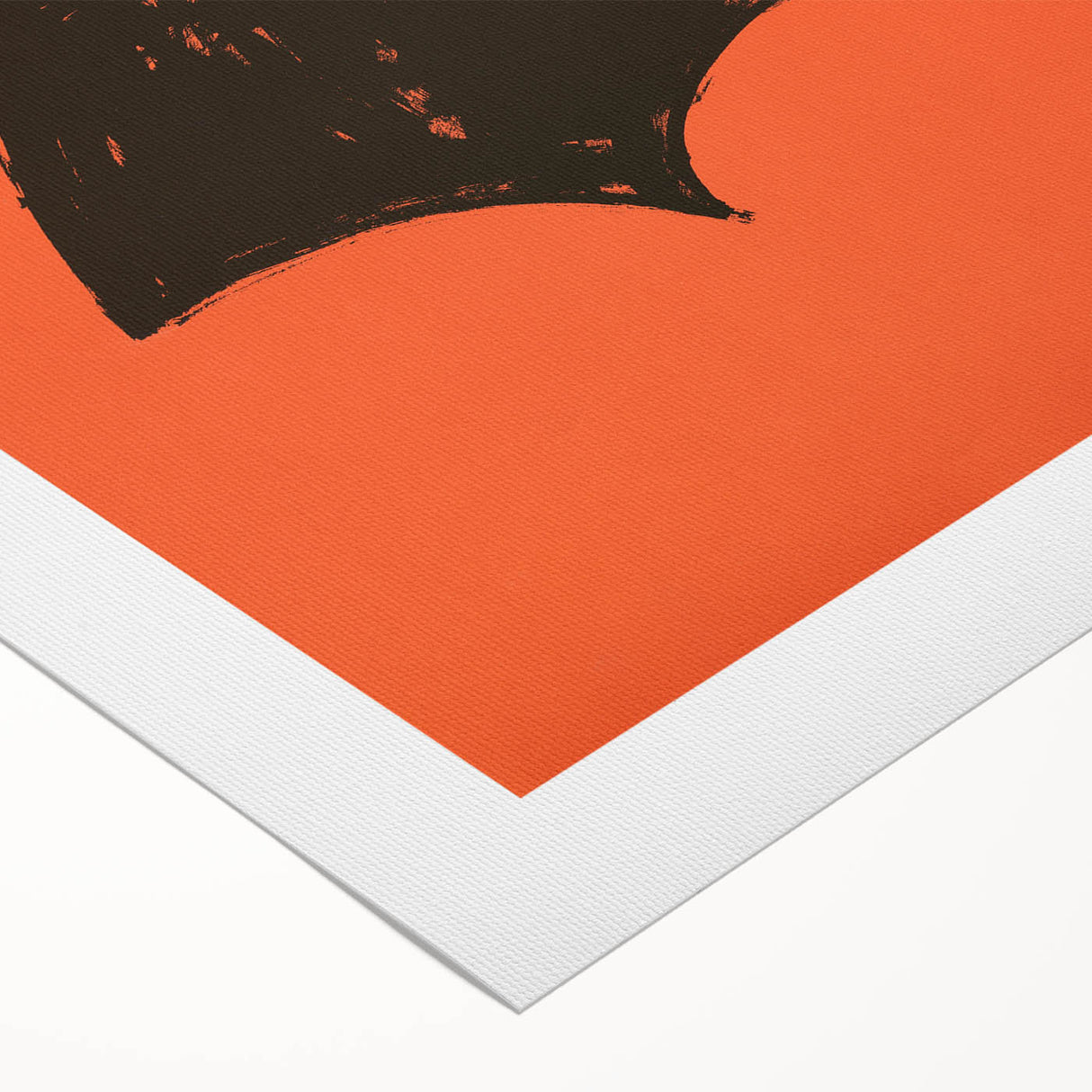 Modern Wall Art: Vintage Poster – Abstract Minimalism in Bold Orange