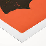 Modern Wall Art: Vintage Poster – Abstract Minimalism in Bold Orange