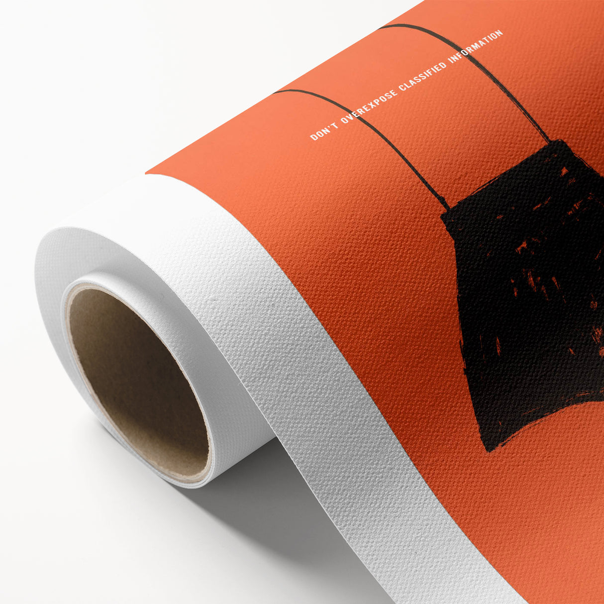 Modern Wall Art: Vintage Poster – Abstract Minimalism in Bold Orange