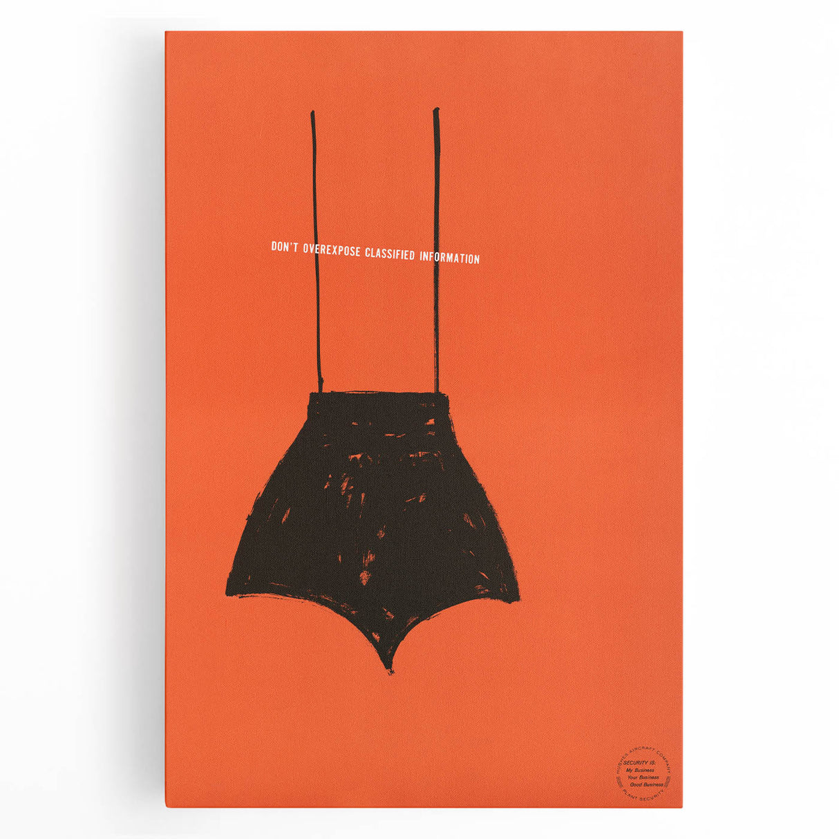 Modern Wall Art: Vintage Poster – Abstract Minimalism in Bold Orange