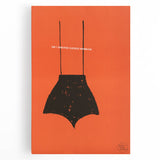 Modern Wall Art: Vintage Poster – Abstract Minimalism in Bold Orange