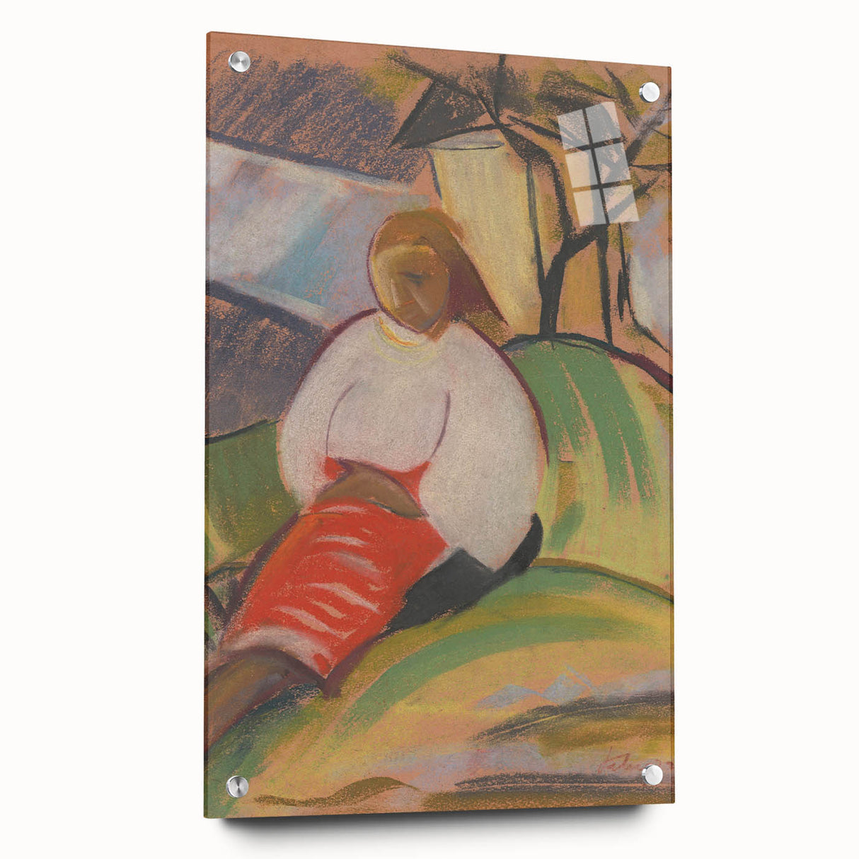 Modern Wall Art: Girl in a Red Skirt – Abstract Contemporary Artwork