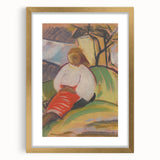 Modern Wall Art: Girl in a Red Skirt – Abstract Contemporary Artwork