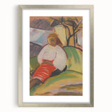 Modern Wall Art: Girl in a Red Skirt – Abstract Contemporary Artwork