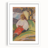 Modern Wall Art: Girl in a Red Skirt – Abstract Contemporary Artwork