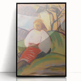 Modern Wall Art: Girl in a Red Skirt – Abstract Contemporary Artwork