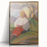 Modern Wall Art: Girl in a Red Skirt – Abstract Contemporary Artwork