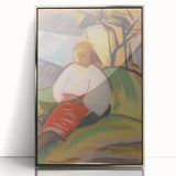 Modern Wall Art: Girl in a Red Skirt – Abstract Contemporary Artwork