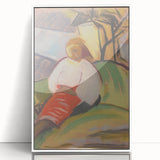 Modern Wall Art: Girl in a Red Skirt – Abstract Contemporary Artwork