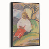 Modern Wall Art: Girl in a Red Skirt – Abstract Contemporary Artwork