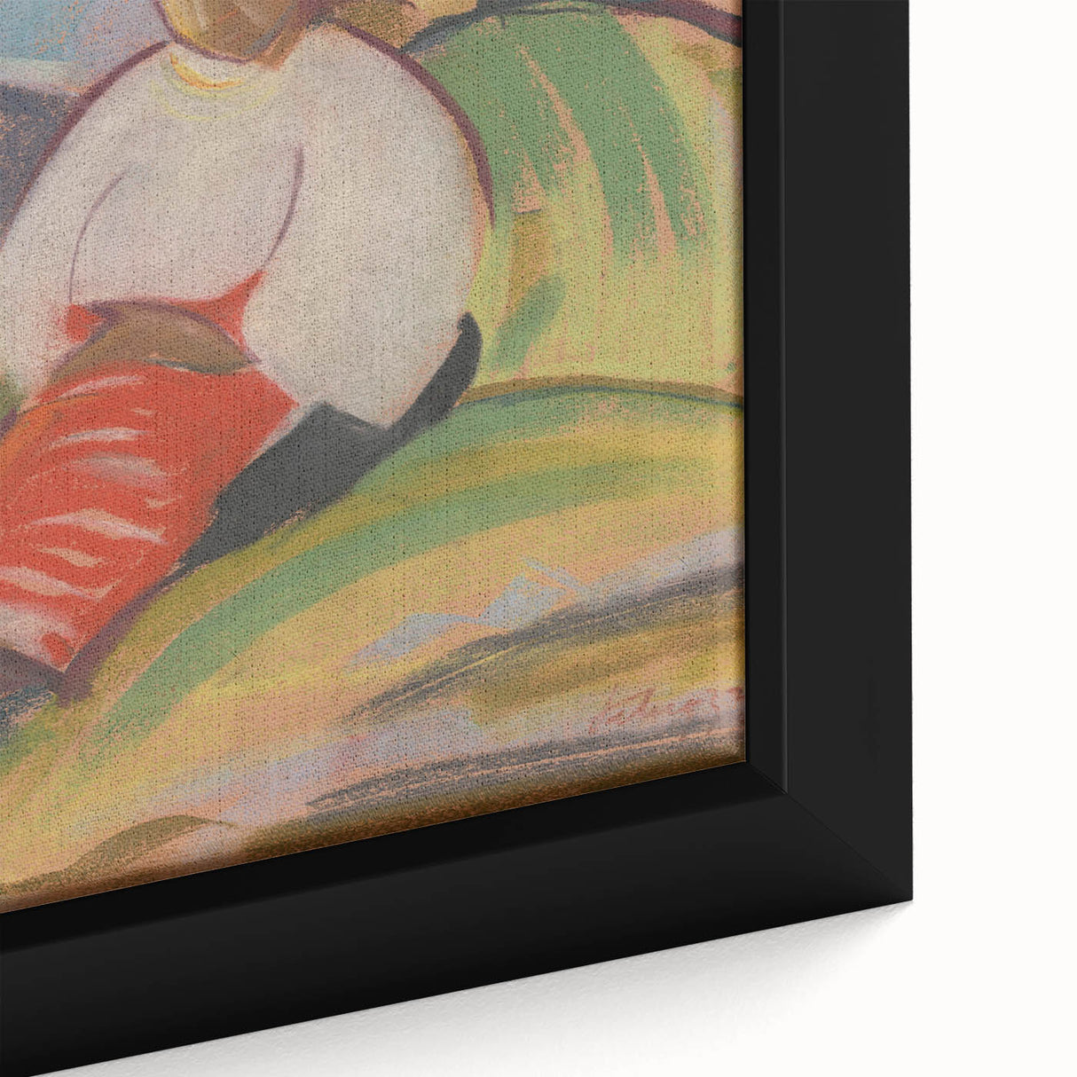 Modern Wall Art: Girl in a Red Skirt – Abstract Contemporary Artwork