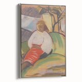 Modern Wall Art: Girl in a Red Skirt – Abstract Contemporary Artwork