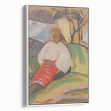 Modern Wall Art: Girl in a Red Skirt – Abstract Contemporary Artwork