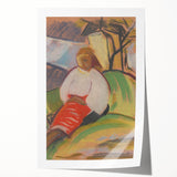 Modern Wall Art: Girl in a Red Skirt – Abstract Contemporary Artwork