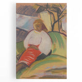 Modern Wall Art: Girl in a Red Skirt – Abstract Contemporary Artwork