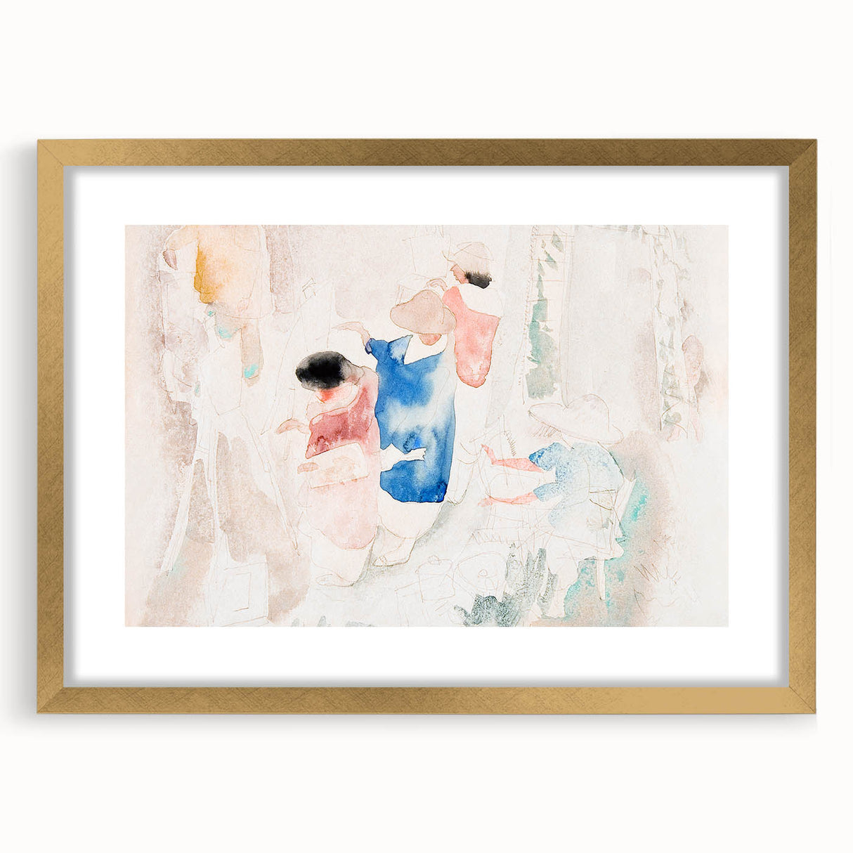 Modern Wall Art – Abstract Sketch of Artists in Action
