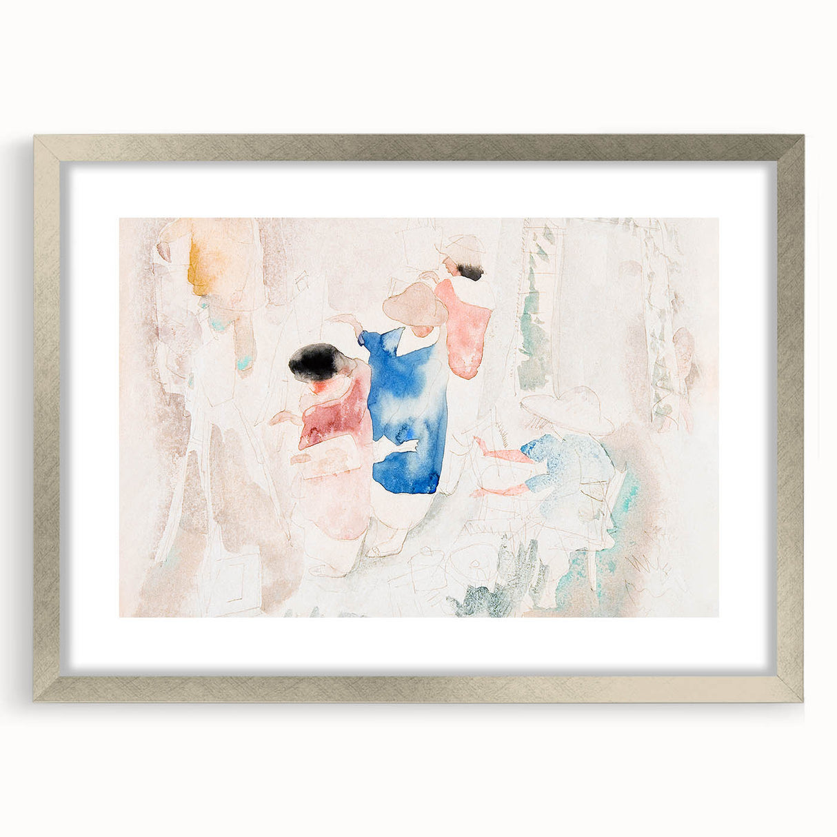 Modern Wall Art – Abstract Sketch of Artists in Action