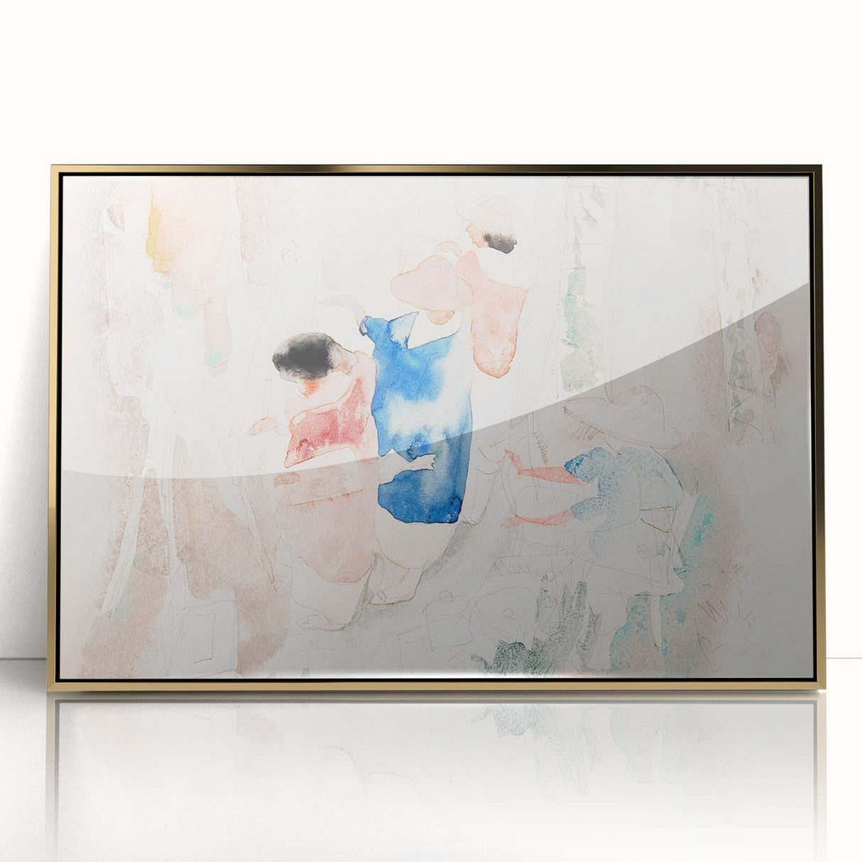 Modern Wall Art – Abstract Sketch of Artists in Action