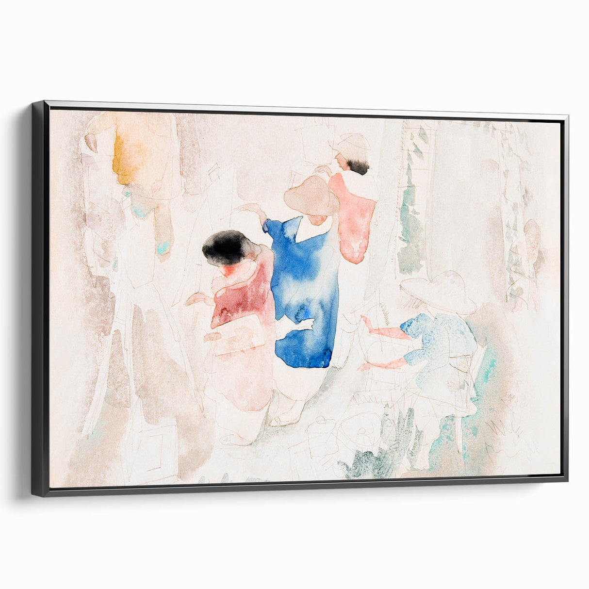 Modern Wall Art – Abstract Sketch of Artists in Action