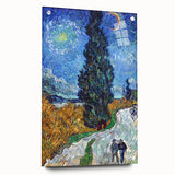 Impressionism Wall Art - Road with Cypress and Star by Vincent van Gogh