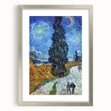 Impressionism Wall Art - Road with Cypress and Star by Vincent van Gogh