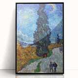 Impressionism Wall Art - Road with Cypress and Star by Vincent van Gogh