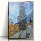 Impressionism Wall Art - Road with Cypress and Star by Vincent van Gogh