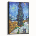 Impressionism Wall Art - Road with Cypress and Star by Vincent van Gogh